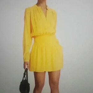 RAG & BONE CALISTA LONG SLEEVE MINI DRESS